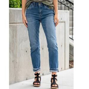 Flying Monkey high rise boyfriend jeans distressed